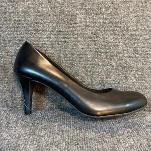 Comfort Plus by Predictions Womens 9 Black Leather Classic Pump Heels